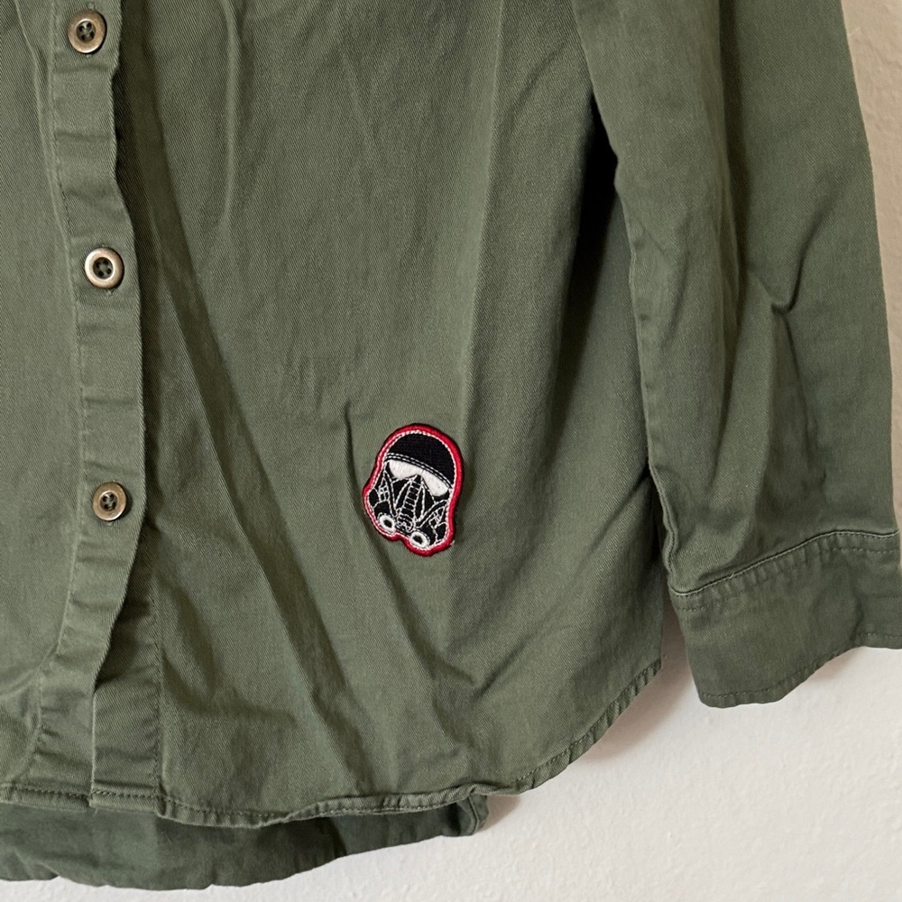Star Wars Elite Forces Patches Button Down Shirt in Green Sz S - Picture 4 of 8